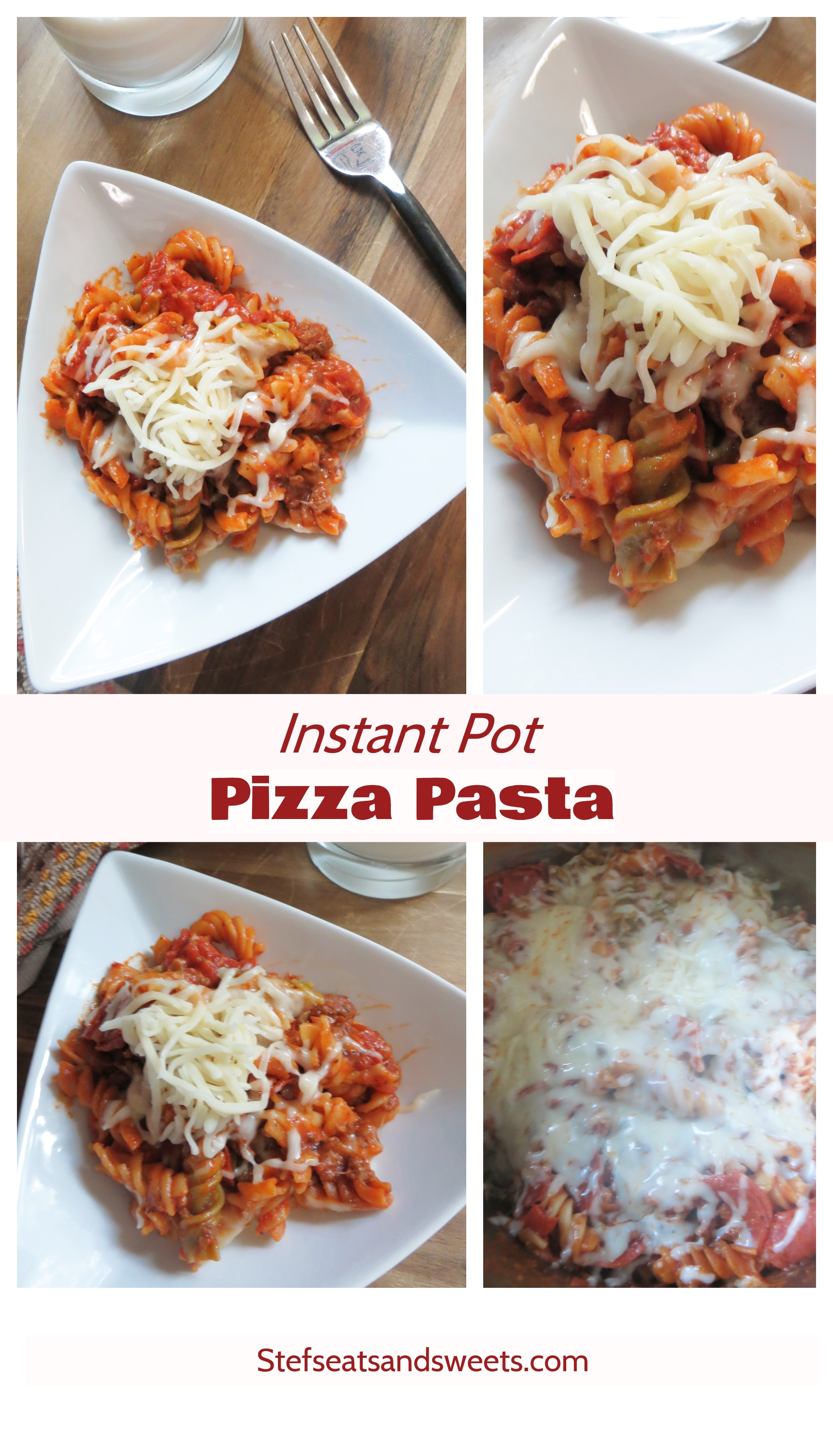 instant pot pizza pasta collage